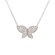 18k White Gold Diamond Butterly Necklace