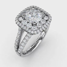 Fana Exquisite Unique Double Halo Engagement Ring