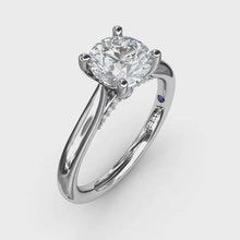 Fana Round Cut Solitaire With Decorated Bridge