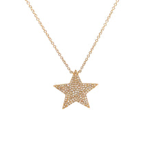 14k Yellow Gold Diamond Star Pendant