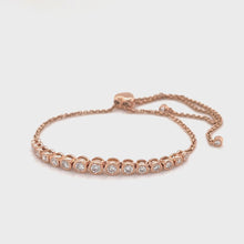 14KT Rose Gold Diamond Bezel Set Bracelet