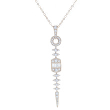 stick pendant with diamonds totaling .53ct