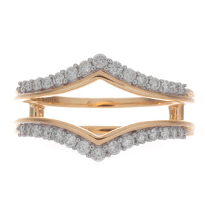 14k Yellow Gold Diamond Insert Ring