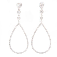 classic drop earrings featuring 116 bezel and pave-set diamonds tot...