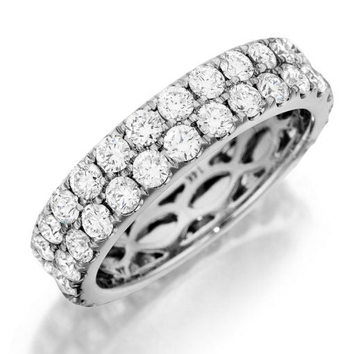 Henri Daussi Double Row Diamond Band