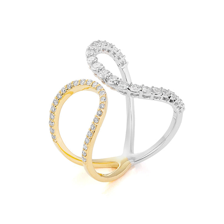 14k Yellow & White Gold Diamond Ring