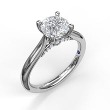 Fana Round Cut Solitaire With Decorated Bridge