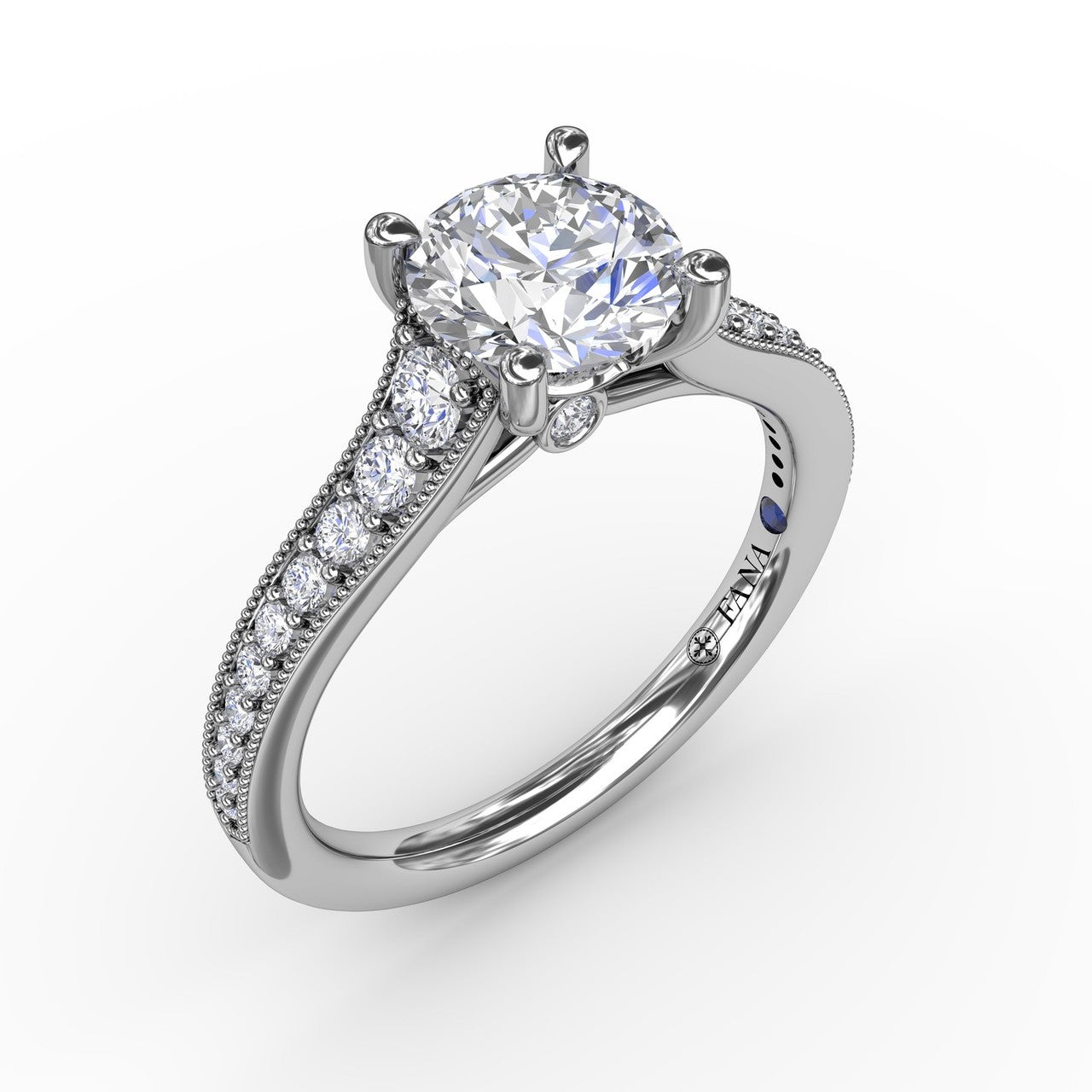 Classic round sale solitaire engagement ring