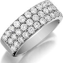 Henri Daussi Triple Row Diamond Band