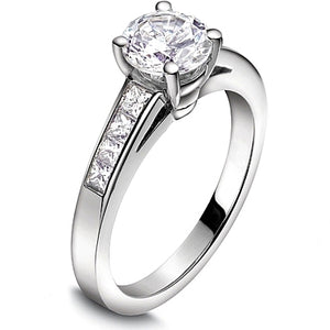 Jeff Cooper Channel-Set Princess Cut Engagement Ring