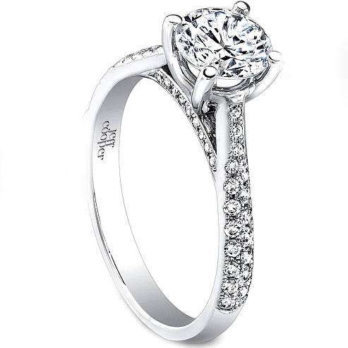 Jeff Cooper Double Row Diamond Engagement ring