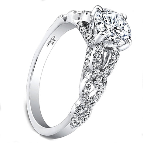 Jeff Cooper Twist Shank Diamond Engagement Ring