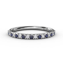 Fana Delicate Sapphire Shared Prong Anniversary Band