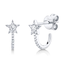 These star earrings feature diamonds that total .17cts.