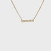 14k Yellow Gold Diamond Bar Necklace