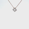 14k rose gold lisa michelle mini pendant necklace 360 view