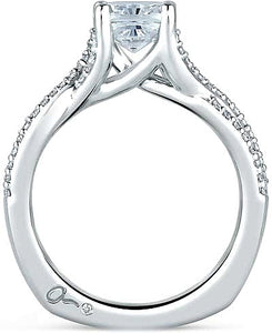 A.Jaffe Twist Shank Diamond Engagement Ring