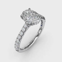 Fana Classic Oval Cut Solitaire With Hidden Halo