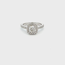 1.67ct Round Brilliant Cut 14k White Gold Halo Engagement Ring