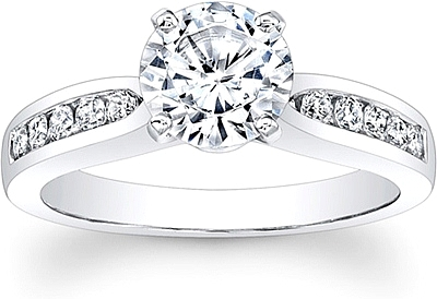 Channel Set Diamond Engagement Ring