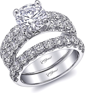 Coast Double Row Diamond Engagement Ring