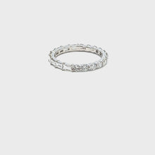 Half Round - Half Emerald Diamond Eternity Ring