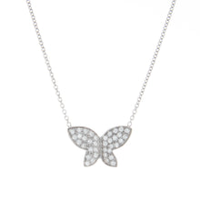 This dainty butterfly pendant features diamonds totaling .39cts on ...