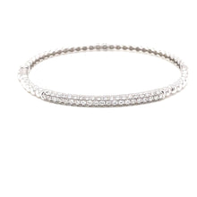 18k Gold Bubble Diamond Bangle