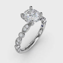 Fana Classic Diamond Engagement Ring with Detailed Milgrain Band