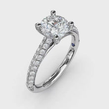 Fana Double Row Diamond Engagement Ring