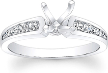 Graduated Channel Set Diamond Engagement Ring