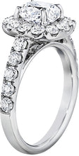 Henri Daussi Pave Diamond Halo Engagement Ring