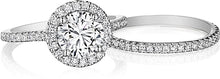 Henri Daussi Pave Halo Diamond Engagement Ring