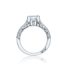 Tacori Channel-Set Princess Cut & Pave Diamond Engagement Ring