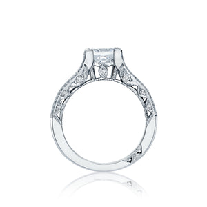 Tacori Channel-Set Princess Cut & Pave Diamond Engagement Ring