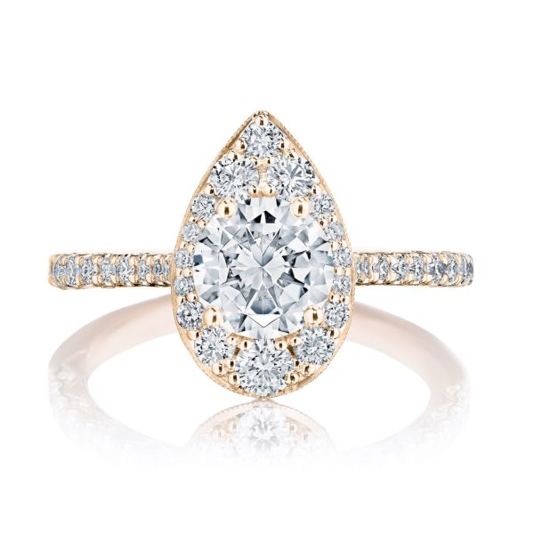 Tacori Inflori Halo Diamond Engagement Ring