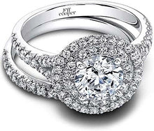 Jeff Cooper 'Tina' Pave Double Halo Diamond Engagement Ring