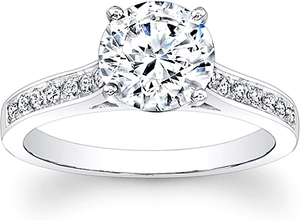 Pave Set Diamond Engagement Ring