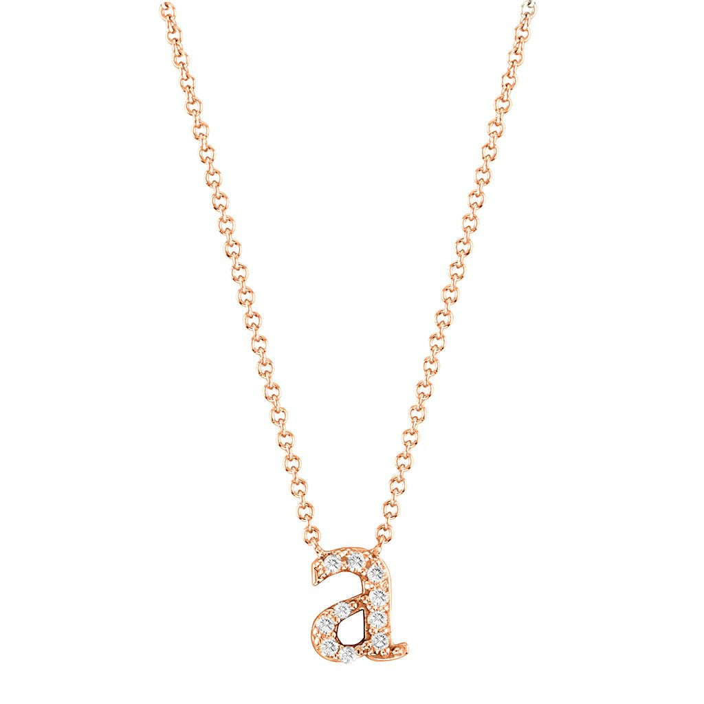 AURUM + GREY 9ct Gold L Diamond Initial Pendant Necklace | Liberty