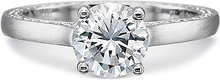 Precision Set Flush Fit Matte Finish Diamond Engagement Ring