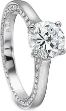 Precision Set Flush Fit Matte Finish Diamond Engagement Ring