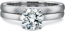 Precision Set Flush Fit Matte Finish Diamond Engagement Ring