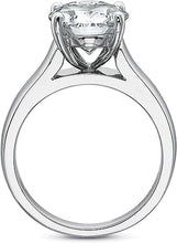 Precision Set Solitaire Wide Shank Diamond Engagement Ring