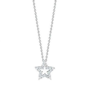 This necklace features round brilliant cut diamonds that total .08c...