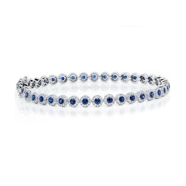 14K SAPPHIRE FULL ETERNITY TENNIS BRACELET