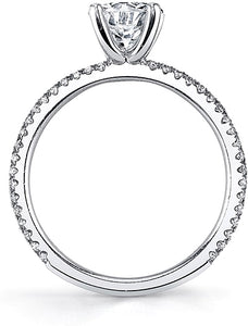 Sylvie Pave Diamond Engagement Ring