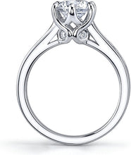 Vatche Channel Set Six Prong Diamond Engagement Ring