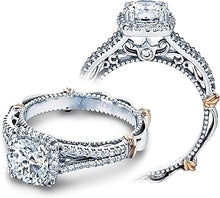 Verragio Halo Split Shank Engagement Ring