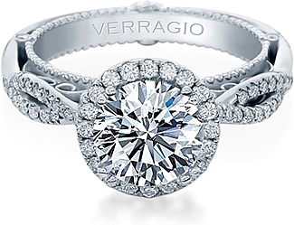 Verragio Halo Twist Engagement Ring