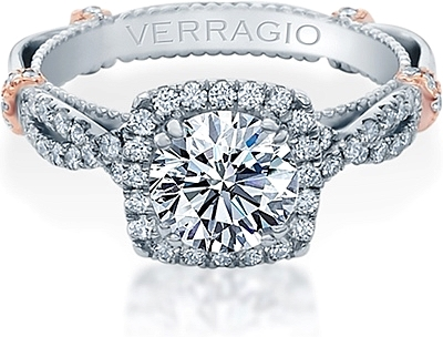 Verragio Halo Twist Engagement Ring